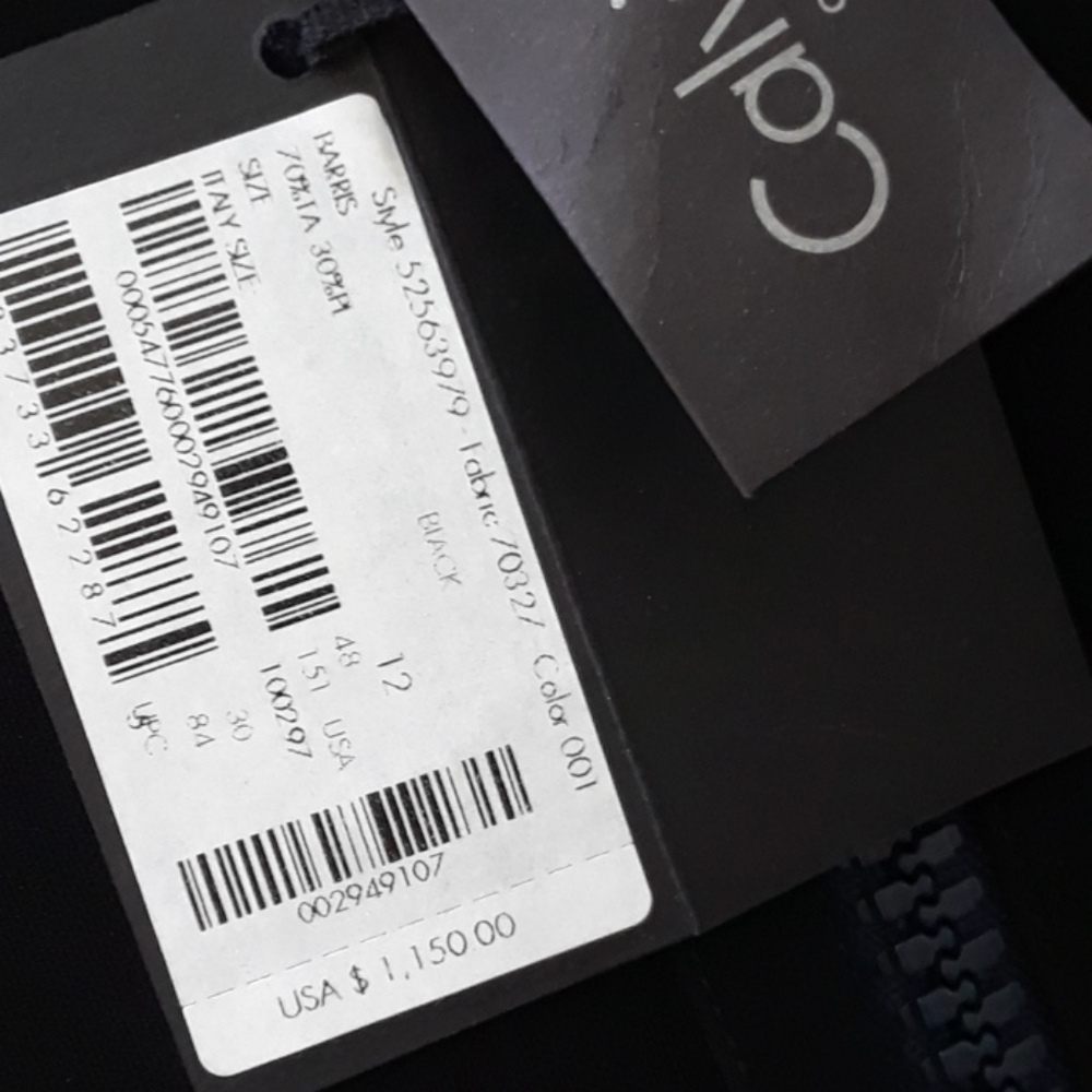 NWT..CALVIN KLEIN COLLECTION..MADE IN ITALY
